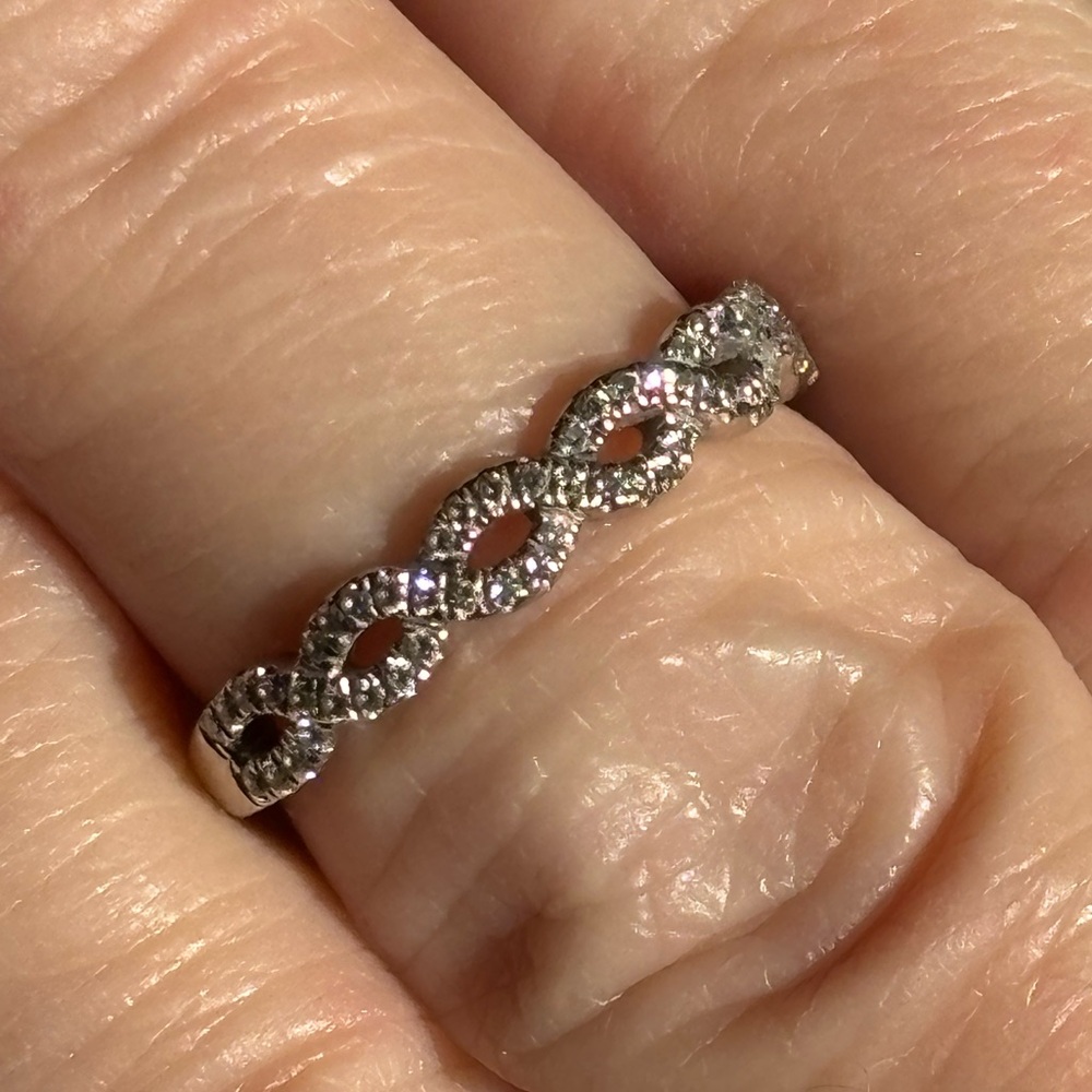 Gabriel & Co 14K WG Diamond Infinity Symbol Ring NFS